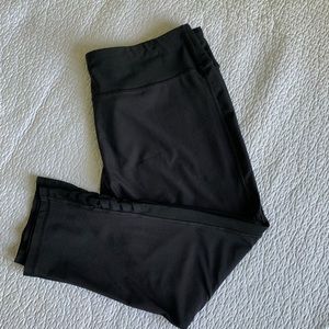 RBX black mesh criss cross crop leggings